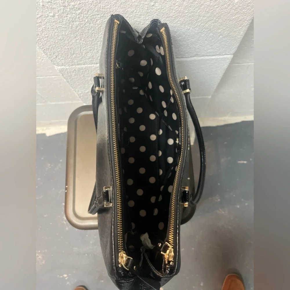 Kate Spade Shiny Black Tote Bag